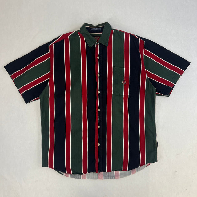 VTG Chaps Striped Short Sleeve Button Up